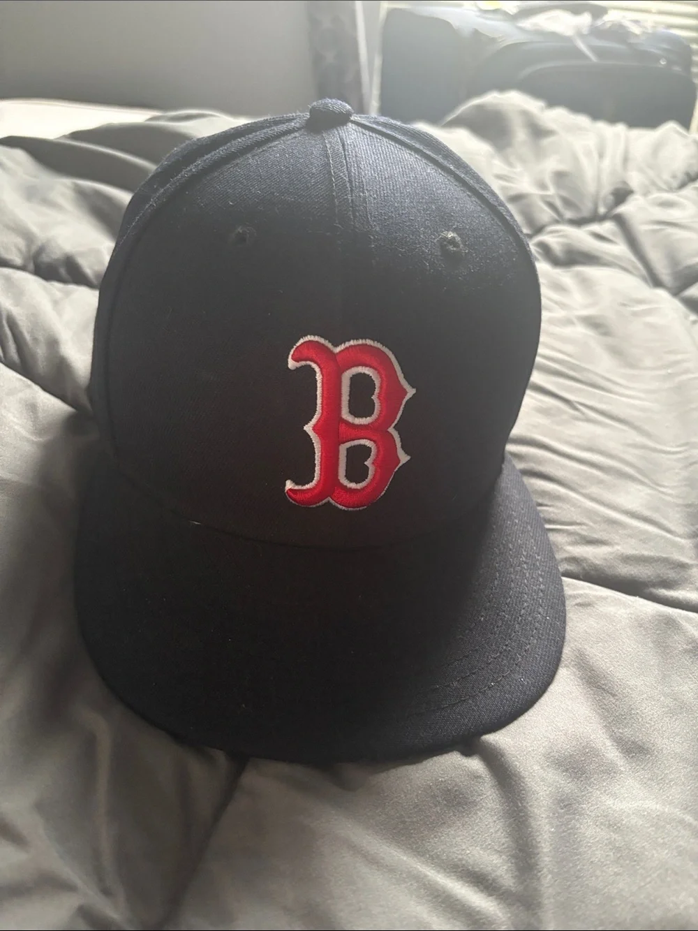 Boston Red B Embroidered Navy Baseball Cap